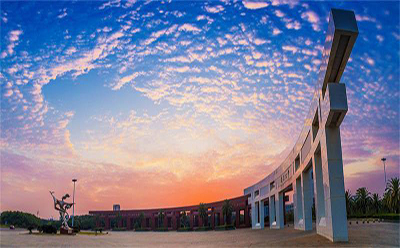 学院大门和彩霞 学院大门和彩霞