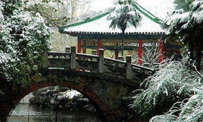 杭州公园雪景 杭州公园雪景